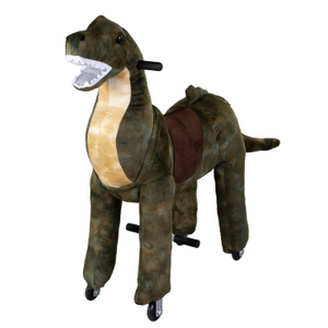 Besttoy - Plüschdino zum Reiten mit Rollen