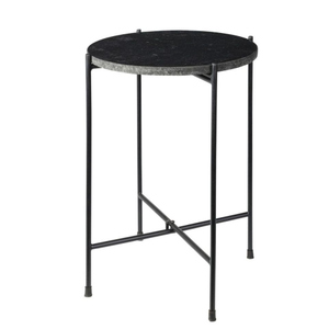 Beistelltisch - Marmor - schwarz - ca. 33 x 46 cm