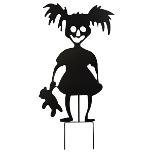 Pflanzenstecker Gruselmädchen - ca. 46 x 1 x 83 cm