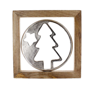 Bild - Baum in Kreis - ca. 25,5 x 2,5 x 25,5 cm