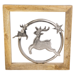 Bild - Hirsch in Kreis - ca. 28 x 2,5 x 28 cm