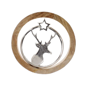 Bild - Hirsch in Kreis - ca. 25 x 2 cm