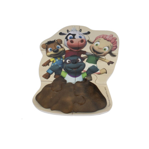 Toggolino - Holz Puzzle - 4 Freunde auf Maulwurfshügel - 6 Teile