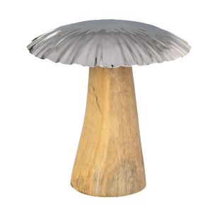 Pilz silber/braun - ca. 19 x 18 cm