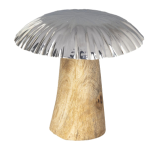Pilz silber/braun - ca. 14 x 12 cm
