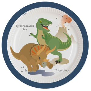 8 Teller - Happy Dino - Ø = ca. 23 cm