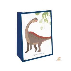 4 Partytüten - Happy Dino - ca. 14,7 x 21 cm