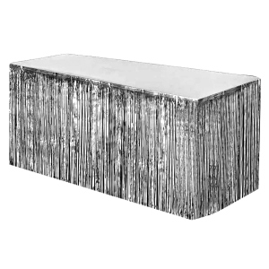 Tischvohang silber - ca. 457 x 73 cm