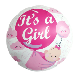 Folienballon - It's a girl! - ø ca. 45 cm