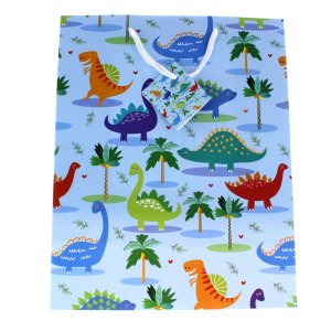 Geschenktasche - Dinosaurier - ca. 26 x 12,5 x 32 cm