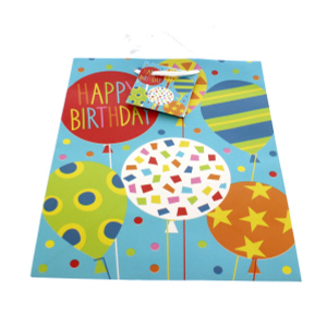 Geschenktasche - Happy Birthday - ca. 17,5 x 9,5 x 22,5 cm