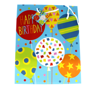 Geschenktasche - Happy Birthday - ca. 26 x 12,5 x 32 cm