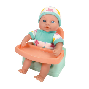 Besttoy - Babypuppe Luisa - mit Fütterstuhl - ca. 20 cm