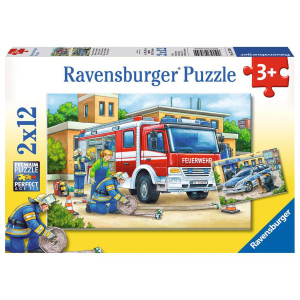 Puzzleset - Polizei und Feuerwehr - 2 x 12 Teile 