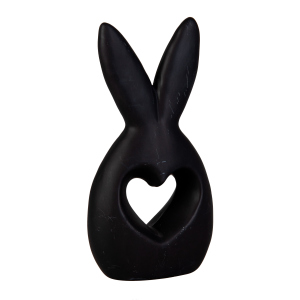 Hasensilhouette schwarz - ca. 9 x 4 x 17 cm