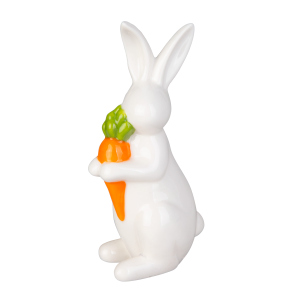 Hase stehend mit Karotte - ca. 7,5 x 5,5 x 15 cm