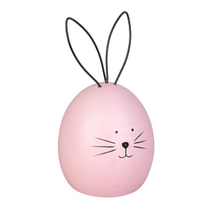 Hase mit Draht-Ohren - rosa - ca. 9 x 15 cm