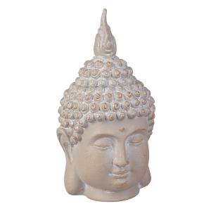 Buddhakopf - grau - ca. 20 x 19 x 35 cm