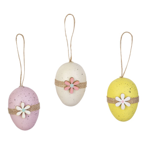 Dekohänger Ei - ca. 6 cm - 6 Stück