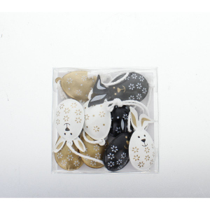 Dekohänger Hase - ca. 5 x 3 cm - 9 Stück