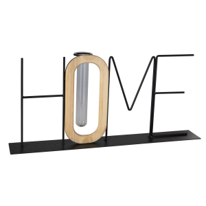 Schriftzug - Home - mit Vase - ca. 50 x 9 x 23 cm