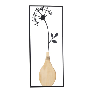 Wandbild - Pusteblume in Vase - ca. 20 x 48 cm