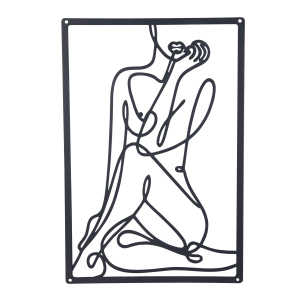 Wandbild - Frau - schwarz - ca. 22,5 x 33,5 cm