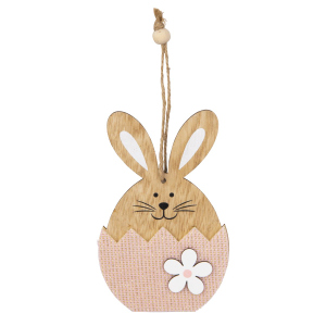Dekohänger - Hase in Eierschale - ca. 8,5 x 13 cm - 1 Stück