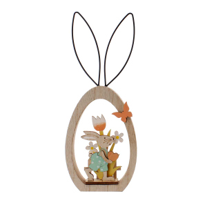 Eisilhouette mit Hasenohren - ca. 11 x 2 x 25 cm