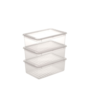 Klarsichtboxen - Bea -  3er Set - 11 Liter