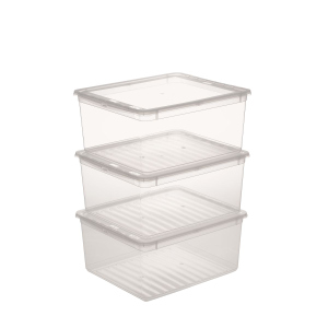 Klarsichtboxen - Bea - 3er Set - 18 Liter