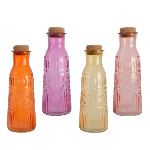 Glasflasche mit Korken - ca. 9,5 x 27 cm - 1 Stück