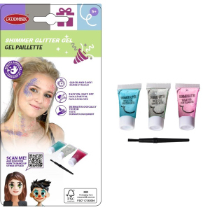 Make-Up - Shimmer Glitter Gel - Gel Pailette - 3 x 3,5 ml