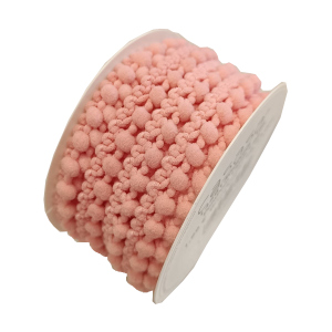 Geschenkband - PomPom - rosa - ca. 13 mm x 2 m