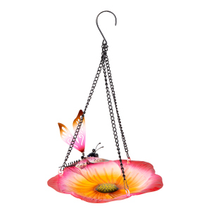 Dekohänger - Vogeltränke - Blume - ca. 30 x 24 x 40 cm