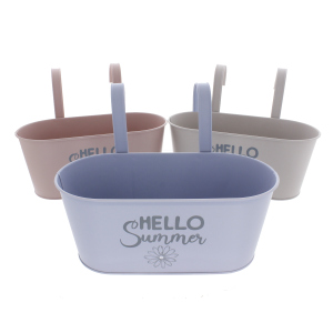 Hängepflanztopf - Hello Summer - ca. 32,5 x 29 x 14 cm - 1 Stück