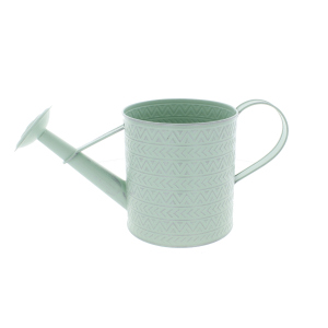 Pflanztopf - Gießkanne - mint - ca. 15 x 15 x 16 cm