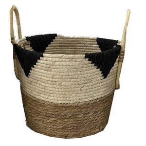 Korb braun/creme - mittel - ca. 30 x 25 cm - 1 Stück