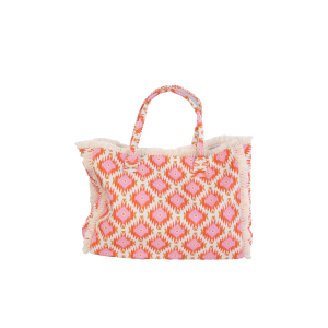 Strandtasche - Retro - pink - ca. 45 x 14 x 34 cm