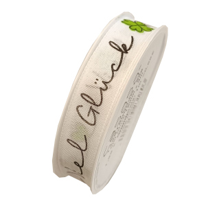 Geschenkband - Viel Glück - ca. 15 mm x 3 m