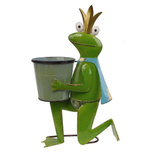 Frosch mit Pflanztopf - ca. 21 x 10,5 x 35 cm