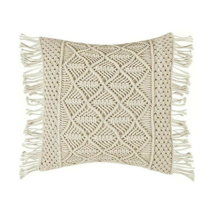 Makrameekissen - creme - ca. 40 x 40 cm
