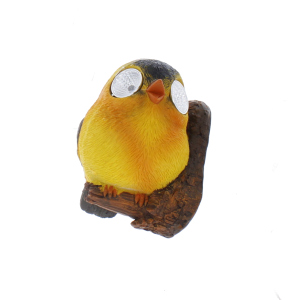 Wanddeko - Vogel mit Solar LED - ca. 7 x 6 x 11 cm