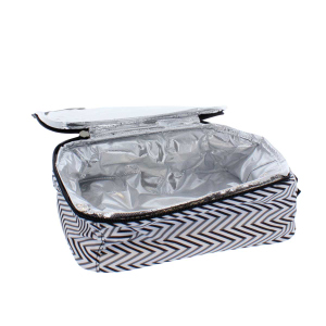 Kühltasche Lunch im Zickzackdesign - ca. 19,5 x 9,5 x 25,5 cm