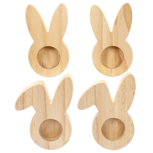 4 Eierbecher - aus Holz - Ostern 