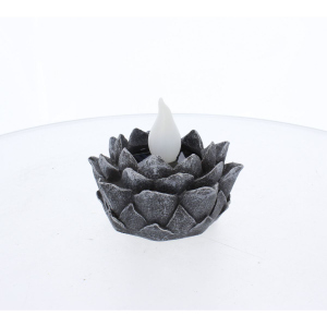 Solar LED Lotusblume grau - ca. 13 x 9,5 cm