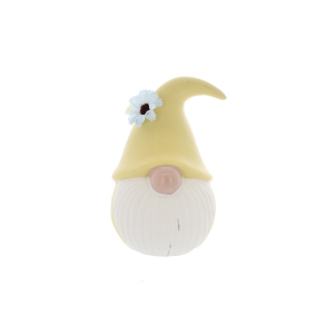 Wichtel - groß - gelb/weiß - ca. 10 x 9,5 x 15 cm