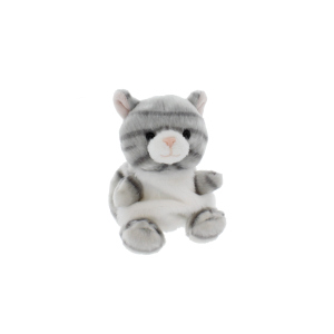 Plüsch Katze - Silver Kitty Cat - grau/weiß - ca. 13 cm 