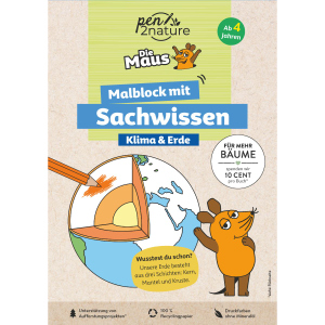 Die Maus - Malblock mit Sachwissen - Klima & Erde