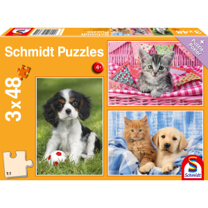 Puzzle Set - Meine liebsten Haustierbabys - 3 x 48 Teile